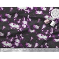 thumbnail image 2 of Soimoi Purple Cotton Jersey Fabric Abstract Tie-Dye Print Sewing Fabric Yard 64 Inch Wide, 2 of 3