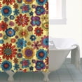 thumbnail image 4 of Pioneer Flower Floral Print Pattern Shower Curtain 72"x72", Bathroom Decorative Shower Curtain Set with 12 Hooks, Waterproof Washable, 4 of 6