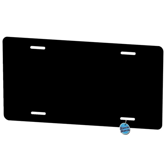 It's Just a Solid Black Color Metal Novelty License Plate