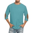 thumbnail image 3 of BXINGOHAI Men's Baseball T-Shirts 3/4 Sleeve Crew Neck Casual Soft Vintage Workout Athletic Classic Fitted Tee Shirt Sky Blue XL, 3 of 6