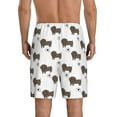 thumbnail image 3 of Kdxio Dachshund Dog Print Mens Sleep Shorts Bottoms Soft Comfy Pajama Wear Pants with Drawstring Pockets, 3 of 7