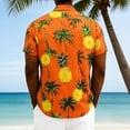 thumbnail image 6 of UVEASISHA Mens Short Sleeve Hawaiian Shirts Casual Pineapple Palm Tree Printed Button Down Shirt Summer Tropical Beach Vacation Clothes Birthday Gifts for Dad Orange XL, 6 of 8