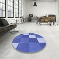 thumbnail image 4 of Ahgly Company Machine Washable Indoor Rectangle Transitional Denim Blue Area Rugs, 2' x 3', 4 of 7
