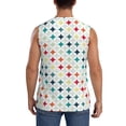thumbnail image 4 of Kdxio Colorful Geometric for Men's Muscle T-shirt,Sleeveless for Workout Running Athletic Gym Lounge Casual, 4 of 7