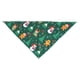 thumbnail image 2 of Bufanda triangular con estampado navideño para perro, bandana para perros muñeco de nieve verde, 2 of 6