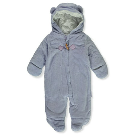 

Wipette Baby Girls Faux-Fur Bear Pram Suit - lavender 6 - 9 months (Newborn)