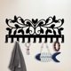thumbnail image 2 of Ganchos con patrón de rizos para llaves, organizador de llaves de pared para puerta, correa de perro, hojas, gancho decorativo con tornillos, decoración artística., 2 of 9