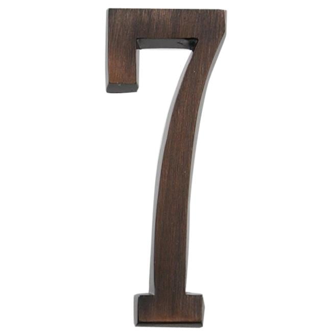The Hillman Group 843261 4 in. Bronze Aged Distinctions Zinc Die-Cast Adhesive Plaque Number - 7 - 3 Piece