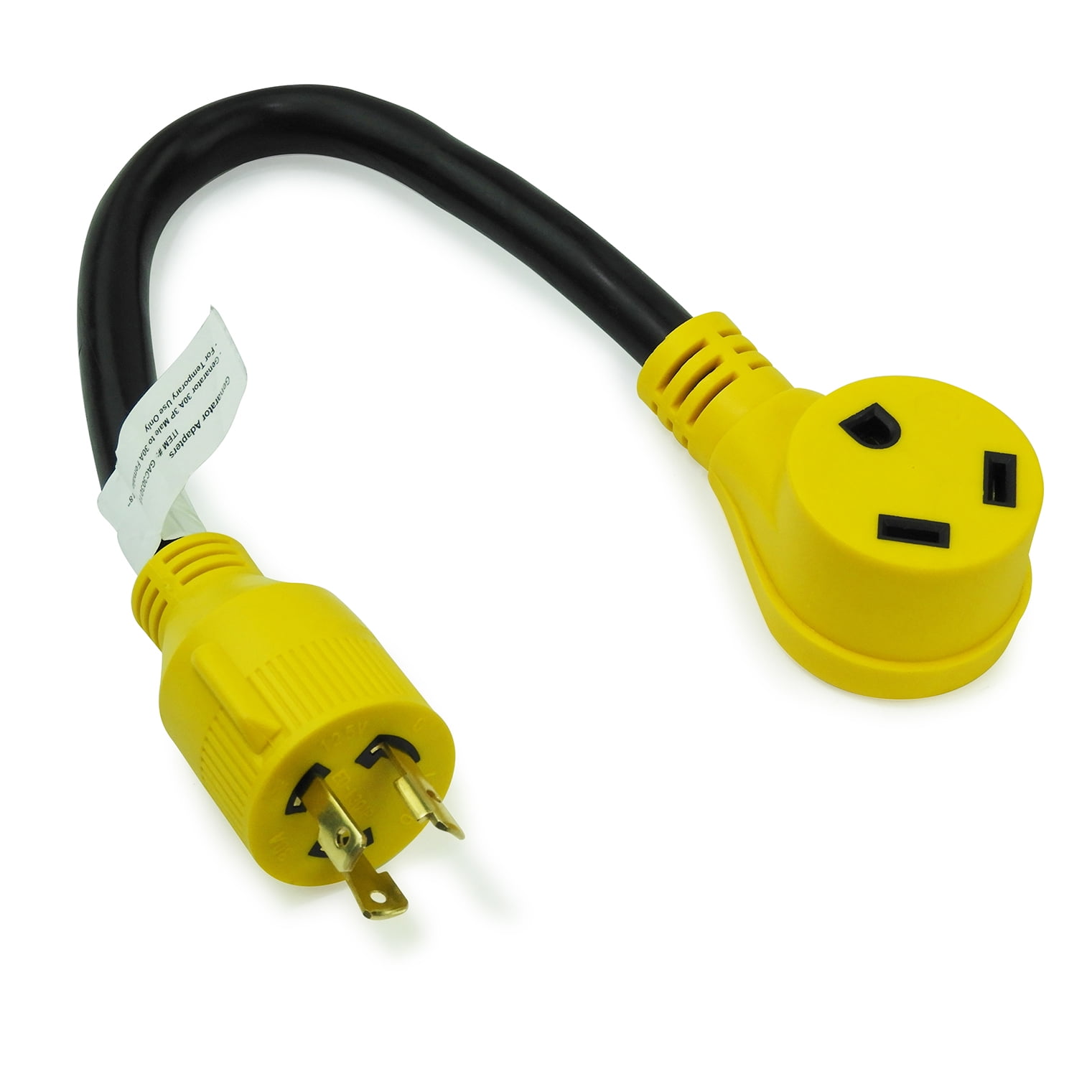 Leisure Cords RV Generator Adapter with 30 Amp 3 Prong Locking Male