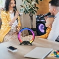 thumbnail image 4 of Offres Usloyux Système Audio Bluetooth Liquidation à Moins de 10 $ - Chargeur Sans Fil Usb Lampe Haut-Parleur Bluetooth Réveil Musique Clé et 7 Types de Lumières Éblouissantes Réveil Intelligent, Noir, 4 of 9