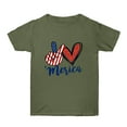 thumbnail image 4 of Cathalem T-Shirts Col en V pour Femmes Imprimé Manches Courtes, Vert m, 4 of 4