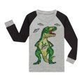 thumbnail image 3 of Cotton Pajamas for 3-12T Boys Cartoons Sleepwear Children Clothes 2 Pieces Tops + Pants Set - B Dinosaur, 3 of 9