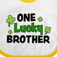 thumbnail image 4 of Inktastic One Lucky Brother with Shamrocks Boys Baby Bib, 4 of 4