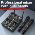 thumbnail image 2 of Depusheng UF4-M Professional Portable Equipped with 2 Wireless Microphone 4 Channel DJ Mini Audio Mixer, 2 of 9