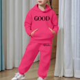 thumbnail image 5 of KHONTS Girls Letter Printed Hoodies Sweatshirts and Sweatpants Outfits, 2 Piece, Sizes 2-13 Years, 5 of 7