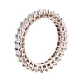 thumbnail image 2 of 1.00 Carat Excellent Emerald Cut Natural Diamond Beautiful Bridal Eternity Band for Bride Solid 18K Rose Gold Size 5, 2 of 6