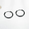 thumbnail image 5 of Yoursfs Black Hoop Earrings for Men and Women Fashion Stainless Steel Hypoallergenic Earrings Gift (12mm), 5 of 5