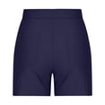 thumbnail image 5 of FAKKDUK Womens Shorts Casual Stretch Twill High Waist Bermuda Shorts with Pockets Loose Fit Comfy Summer Lounge Chino Short Womens Cute Dressy Beach Hot Shorts, XXL&Navy, 5 of 7