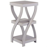 Antique Finish Twisted Side Tables - Distressed Gray