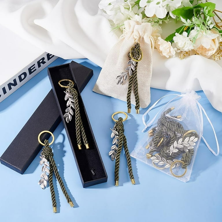 Polyester Cord First Communion Christening Keychain with Alloy