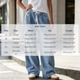 thumbnail image 3 of Women Washed Wide Leg Denim Pants, Casual Loose Fit Long Jeans with Side Pockets Blue-C XL(XL), 3 of 7