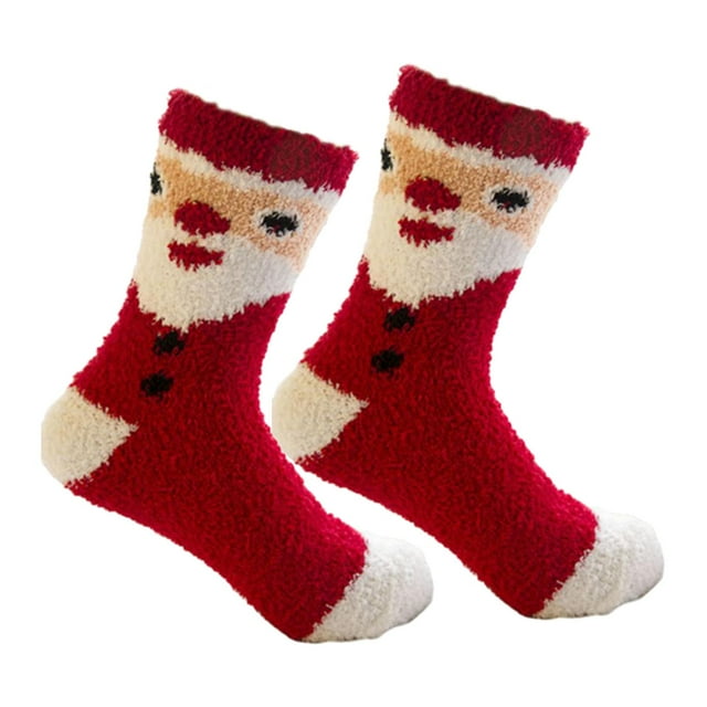 Calcetines de Navidad Yinane divertidos para mujeres y niñas Calcetines peludos de invierno