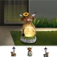 thumbnail image 7 of Garden Solar Lights, Outdoor Garden Decor, Solar Powered Resin Yak Ornament for Patio and Courtyard, Weather Resistant Brown Yard Decoration, 7 of 7