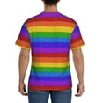 thumbnail image 2 of Rocae Colorful Glitter Rainbow for Men's Moisture-Wicking Crew Tee - T-Shirt for Sports, Outdoor Activities, and Casual WearXX-Large, 2 of 9