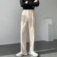 thumbnail image 2 of Pantalones de trabajo para hombre blancos, pantalones grises para hombre, oficina, elegantes, nuevos en sastrería, ropa de estilo coreano, reseñas de pantalones, muchos usan, 2 of 4