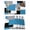Blue, variant on Abstract Placemats Set of 4 Square Orange Black Grey Place Mats Table Mats Kitchen Dining Home Outdoor Party Table Decoration