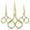 Gold, variant on WSNIJFU 3 Pack Small Nose Scissors Facial Hair Scissors Mini Beauty Scissors Stainless Steel Trimming Pointed Scissor for Grooming Eyebrows, Nose, Mustache, Beard (Rose Gold)
