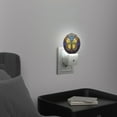 thumbnail image 4 of Round LED Night Lights Lamp with Dusk to Dawn Sensor, Stained Glass Style Butterfly With Ornate Wings Night Light Plug Into Wall for Kids Room, Bedroom, Bathroom, Kitchen, Hallway, 4 of 4