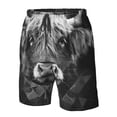 thumbnail image 4 of KLL Geometric Bull Design Pattern Swim Trunks for Men,Men's Hawaiian Bathing Suit Swimsuits Quick Dry Swimming Board Shorts Beach Shorts with Pockets-XX-Large, 4 of 6