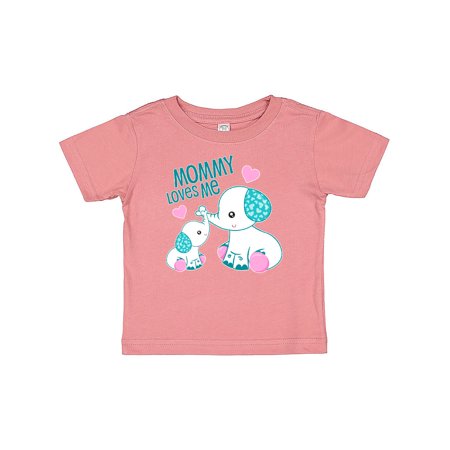 

Inktastic Mommy Loves Me-cute elephants Gift Baby Boy or Baby Girl T-Shirt