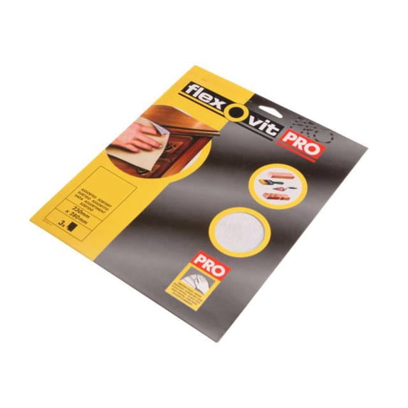 Flexovit - Silicon Carbide Finishing Sanding Sheets 230 x 280mm Fine 240G (3)