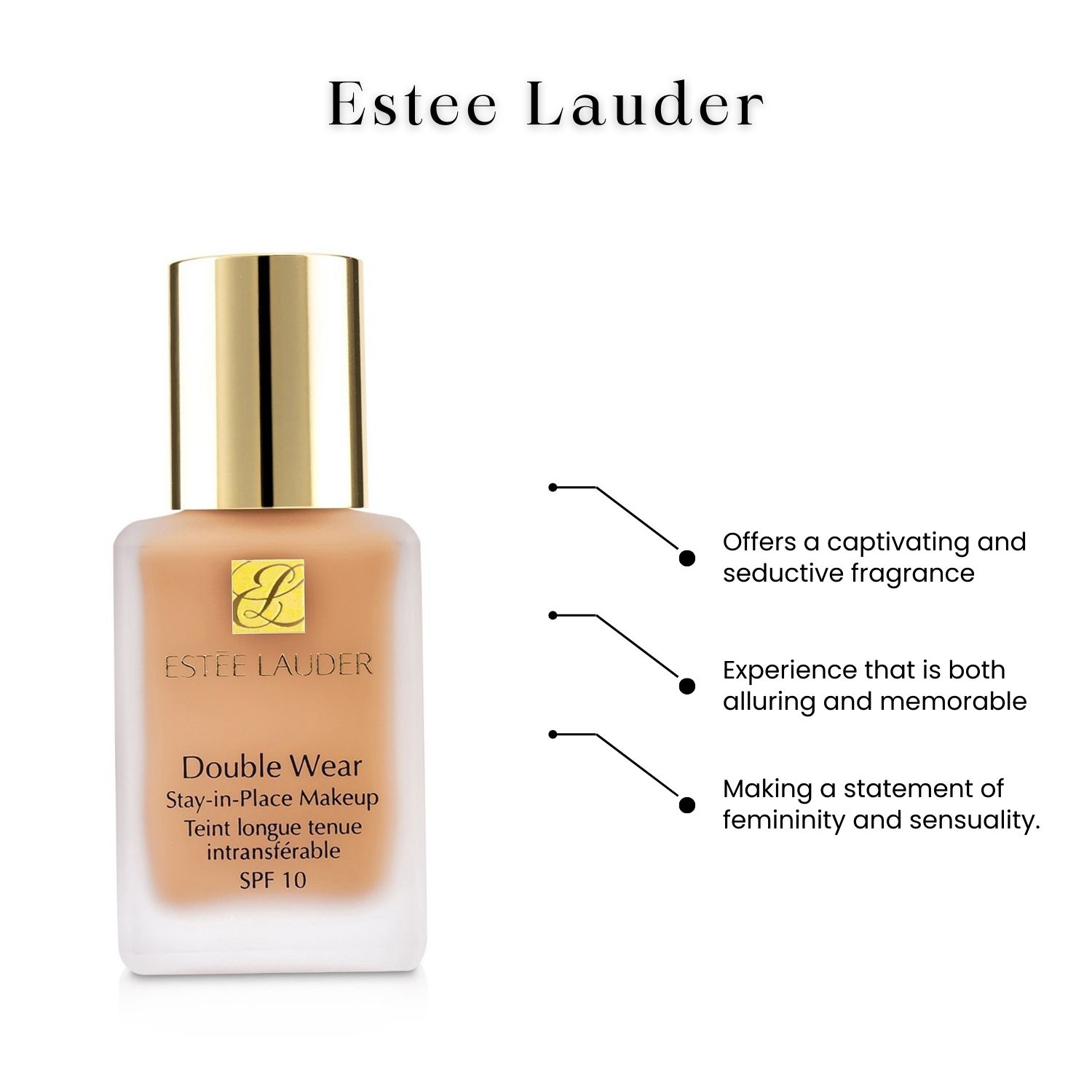 Estee Lauder Double Wear Stay-in Place Makeup Spf 10 - 2c1 Pure Beige 1 oz/30 ml - image 3 of 5