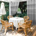 thumbnail image 4 of Outdoor Curtains for Patio Waterproof, Grey Ombre Wooden Windproof Pravicy Outside Porch Blackout Curtain, Farmhouse Retro Gray Wood Gradient Sun Blocking Grommets Curtains for Cabana Gazebo 54"x84", 4 of 9