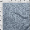 thumbnail image 3 of oneOone Cotton Jersey Dusty Blue Fabric Asian Paisley Quilting Supplies Print Sewing Fabric By The Yard 58 Inch Wide, 3 of 4