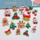 thumbnail image 1 of Juego de 12 adornos navideños para zapatos: hombrecito de jengibre y árbol de Navidad verde, adornos brillantes de ABS para zuecos y zapatillas, regalo navideño., 1 of 8