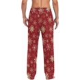 thumbnail image 2 of HPINK-T Men's Flannel Pajama Pants Christmas Gnome Snowflakes Sleep Lounge PJ Bottoms Sweatpants S, 2 of 12