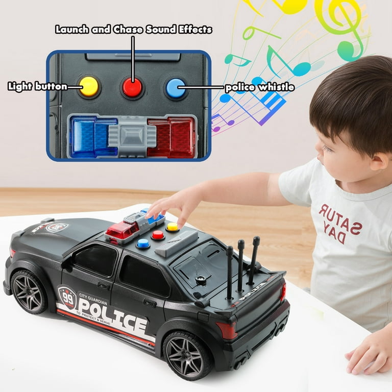 NETNEW 1:16 Police Car Toys for Boys 3-6 Years Plastic Pursuit