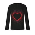 thumbnail image 4 of Lilgiuy New Valentine's Day Men's 3D Printing Long Sleeve T-shirt Fashion Casual Loose Round Neck Undercoat Top Blouses & Shirts for Vacation Festival Holiday, 4 of 5