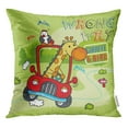 thumbnail image 1 of RYLABLUE Colorful Funny Cartoon Baby Giraffe Safari Bird Car Cute Throw Pillowcase Cushion Case Cover, 1 of 1