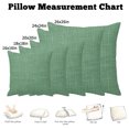 thumbnail image 7 of Throw Pillow Covers 18x18 Inch, Rustic Forst Green Decorative Pillow Cases for Couch Sofa Bed, Farmhouse Solid Color Cotton Linen Square Home Decor Pillowcases with Hidden Zipper, 7 of 7