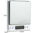thumbnail image 2 of Báscula de cocina digital de alta precisión, material de acero inoxidable resistente que garantiza durabilidad, diseño compacto y liviano para portabilidad, rango de medición de 0,01 g a 2000 g, 2 of 5