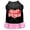 Black W/Light Pink, variant on Pet Dog Cat Dress Screen Printed, "Heart Breaker"