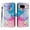 Coloful Marble, variant on Compatible for Google Pixel 8A Wallet Case, Painting Pattern Premium PU Leather [Credit Card Holder] [Wrist Strap] Flip Stand Feature Purse Case Full Protective Pattern Cover, Butterfly