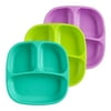 Re-Play Divided Plate 3 pack for Kids - Assorted Colors