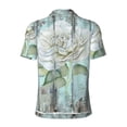 thumbnail image 4 of Rocae Vintage Rose1 for Men's Short Sleeve Polo Shirt, Quick Drying Performance Moisture Wicking Sports Men's Golf Shirt Medium, 4 of 9