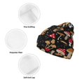 thumbnail image 3 of Picia Various Mushrooms Pattern Knitted Beanie Hat for Men and Women , Unisex Winter Warm Stretchy Knit Cap Thick Fisherman Beanies Cuffed Plain Skull Caps, 3 of 6